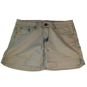 V.I.P Jeans Shorts Women Sz 7 / 8 Light Blue Denim Cuffed‎ Summer Boho